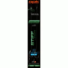 ROK STIFF RIG Wide Gape Barbless - előkötött szakáll nélküli horog 2 - 0,40mm - CarpHunter