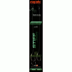 ROK STIFF RIG Curve Shank -  előkötött horog  2 - 0,40mm - CarpHunter