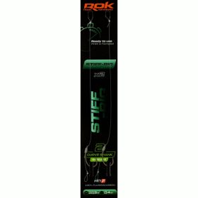   ROK STIFF RIG Curve Shank Barbless - előkötött szakáll nélküli horog  2 - 0,40mm