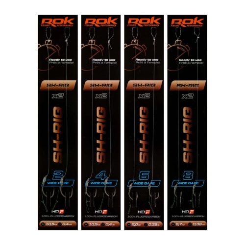 ROK SH-RIG Wide Gape - előkötött horog  2 - 0,40mm