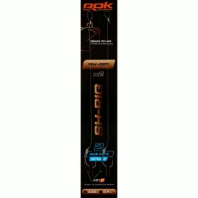 ROK SH-RIG Wide Gape Barbless -  előkötött szakáll nélküli horog  2 - 0,40mm - CarpHunter