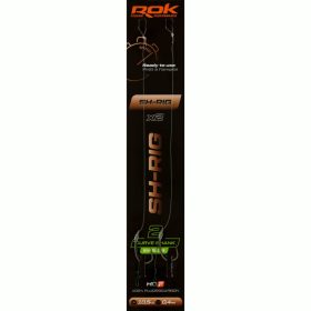   ROK SH-RIG Curve Shank Barbless - előkötött szakáll nélküli horog  2 - 0,40mm