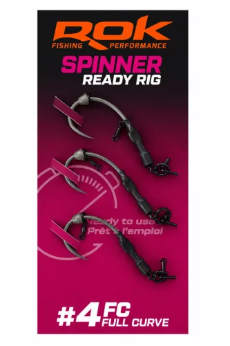 ROK SPINNER-RIG FULL CURVE - 3db/csomag - előkötött horog - 4 - CarpHunter
