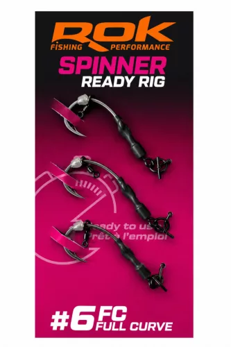 ROK SPINNER-RIG FULL CURVE - 3db/csomag - előkötött horog - 6 