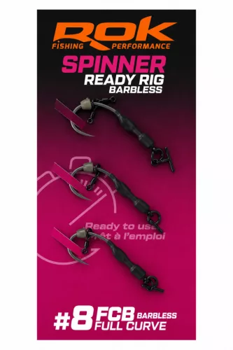 ROK SPINNER-RIG FULL CURVE - 3db/csomag - előkötött horog - 8 - Szakáll nélküli - CarpHunter