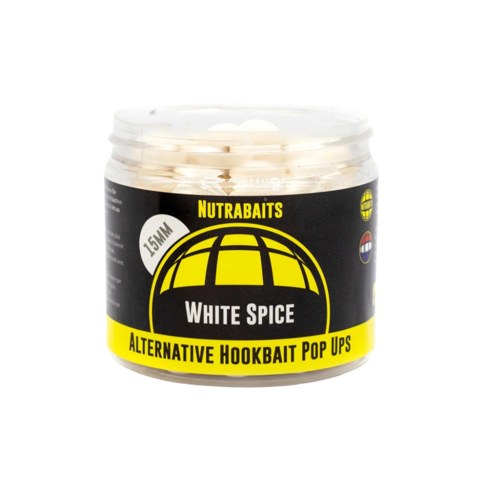 Nutrabaits White Spice Alternative Hookbaits - Pop-Up - 16mm Nutrabaits White Spice Alternative Hookbaits - Pop-Up - 16mm